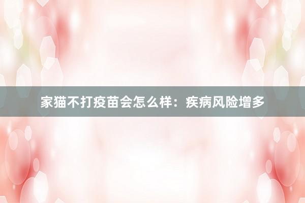 家猫不打疫苗会怎么样：疾病风险增多
